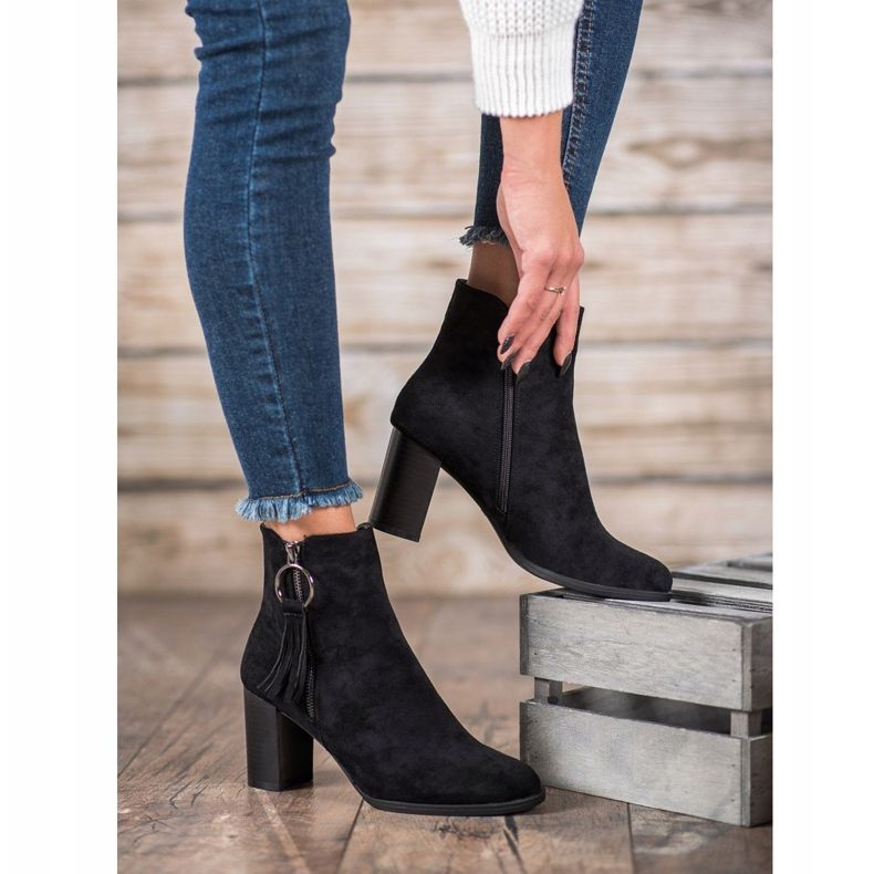 Filippo Stylish suede boots black 1