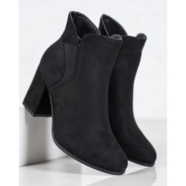 Marquiz Slip-on Suede Booties black 1