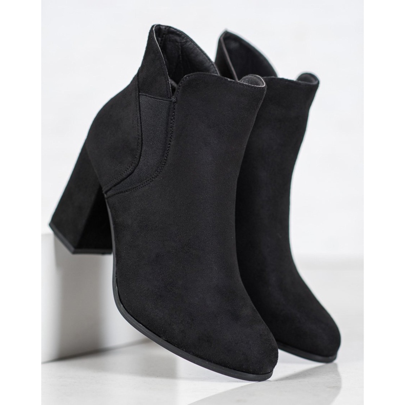 Marquiz Slip-on Suede Booties black 1