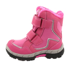 American Club boots with HL28 membrane pink butterflies white black 2