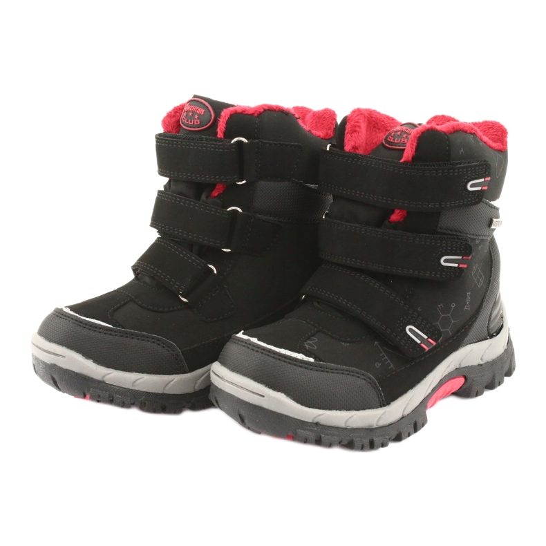 Black American Club HL20 softshell boots with a membrane red 3
