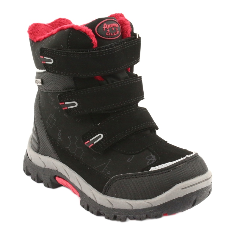 Black American Club HL20 softshell boots with a membrane red 1