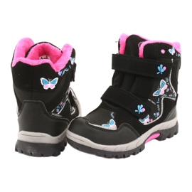 American Club boots with HL27 membrane black butterflies blue pink 4 American Club boots with HL27 membrane black butterflies blue pink 4