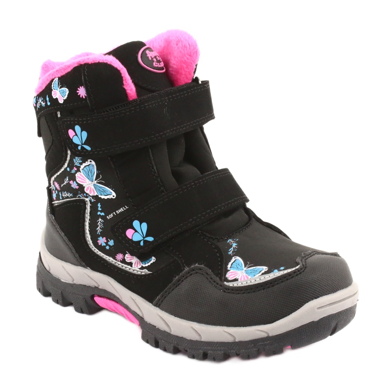 American Club boots with HL27 membrane black butterflies blue pink 1