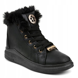 Black insulated sneakers TL135-1 1
