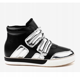 Black insulated sneakers on the wedge GF-ZM26 2