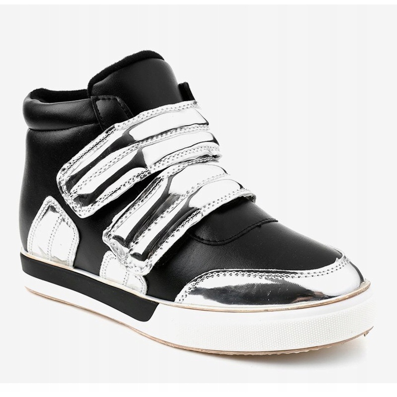 Black insulated sneakers on the wedge GF-ZM26 1