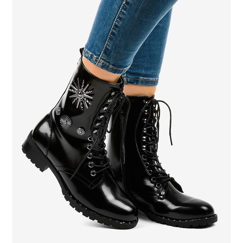 Black SA8023 workery boots 2