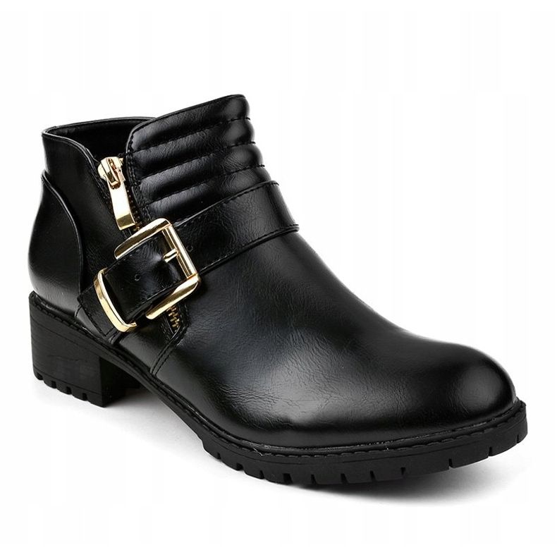 Black Chelsea boots LM-209 1