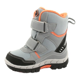 American Club boots with a gray RL34 membrane black orange grey 2