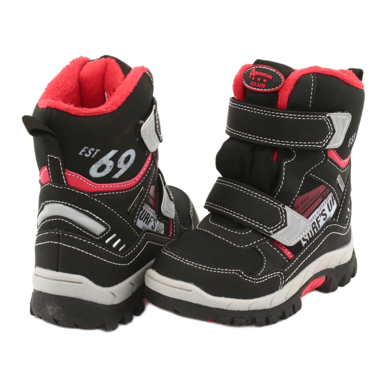 American Club boots with a RL34 membrane black red 4