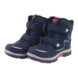 American Club American HL26 membrane boots navy blue pink 3