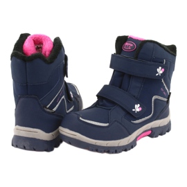American Club American HL26 membrane boots navy blue pink 4