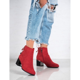 Goodin Red Suede Booties 7