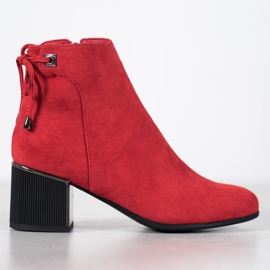 Goodin Red Suede Booties 2