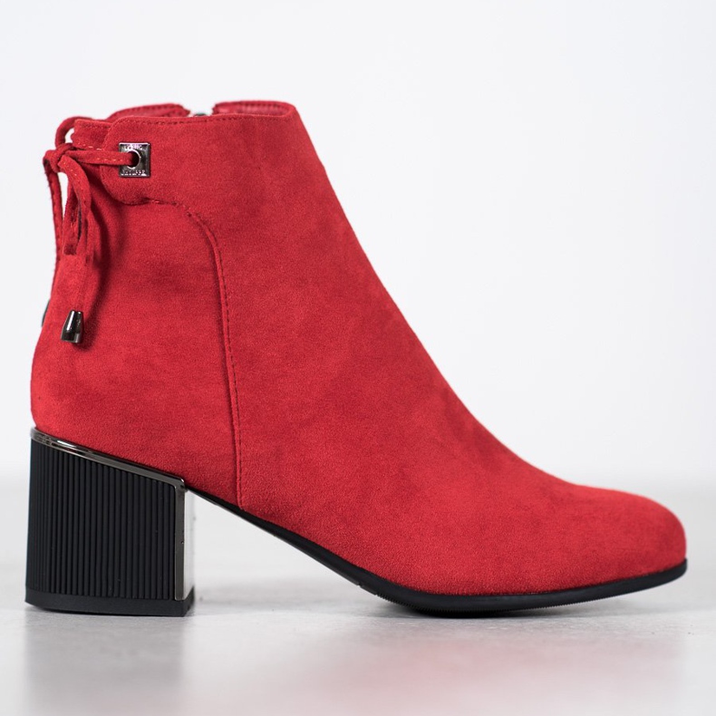 Goodin Red Suede Booties 2