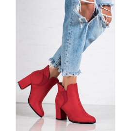 Marquiz Slip-on Suede Booties red 2
