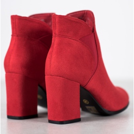 Marquiz Slip-on Suede Booties red 1