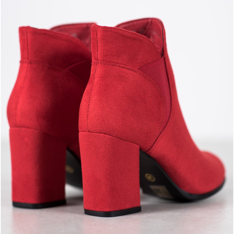 Marquiz Slip-on Suede Booties red 1