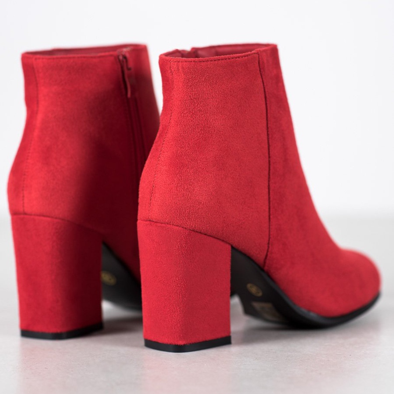Marquiz Red Suede Booties 1