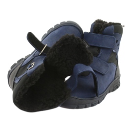 Mazurek Leather boots with a membrane 1351 navy blue/black membrane 4