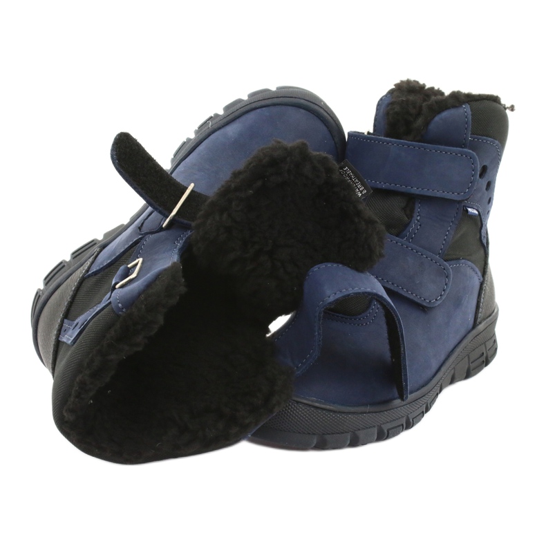 Mazurek Leather boots with a membrane 1351 navy blue/black membrane 4
