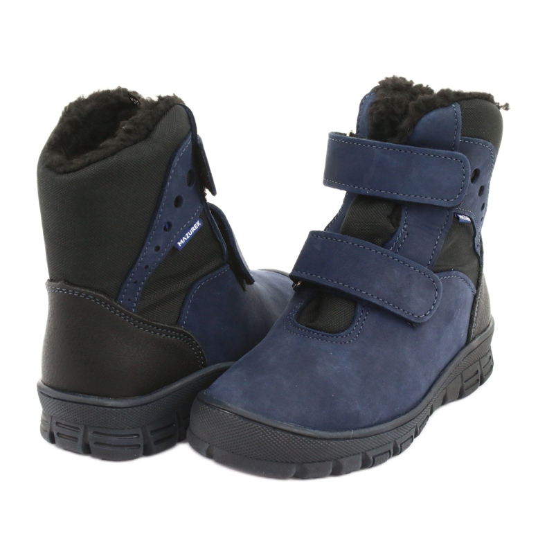 Boots boots with a Mazurek 1352 navy blue membrane black 3