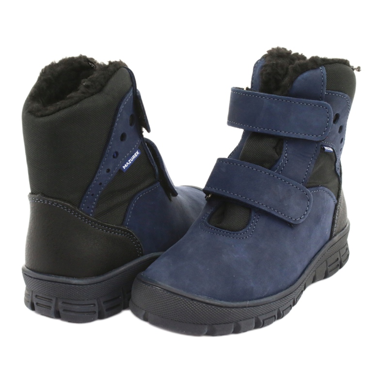 Boots boots with a Mazurek 1353 navy blue membrane black 3