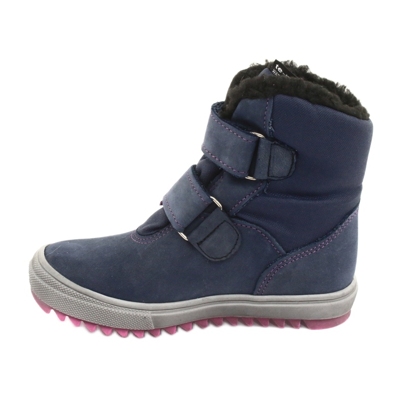 Boots boots with a Mazurek 1352 navy blue membrane pink 2