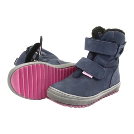 Boots boots with a Mazurek 1353 navy blue membrane pink 5