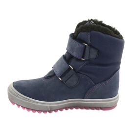 Boots boots with a Mazurek 1353 navy blue membrane pink 2
