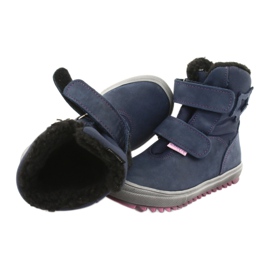 Boots boots with a Mazurek 1353 navy blue membrane pink 4