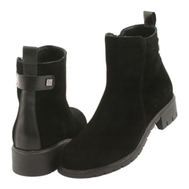 Arka Women's boots insulated suede leather 7202 black 4