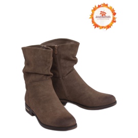 Women's flat boots khaki 5139 Khaki 1