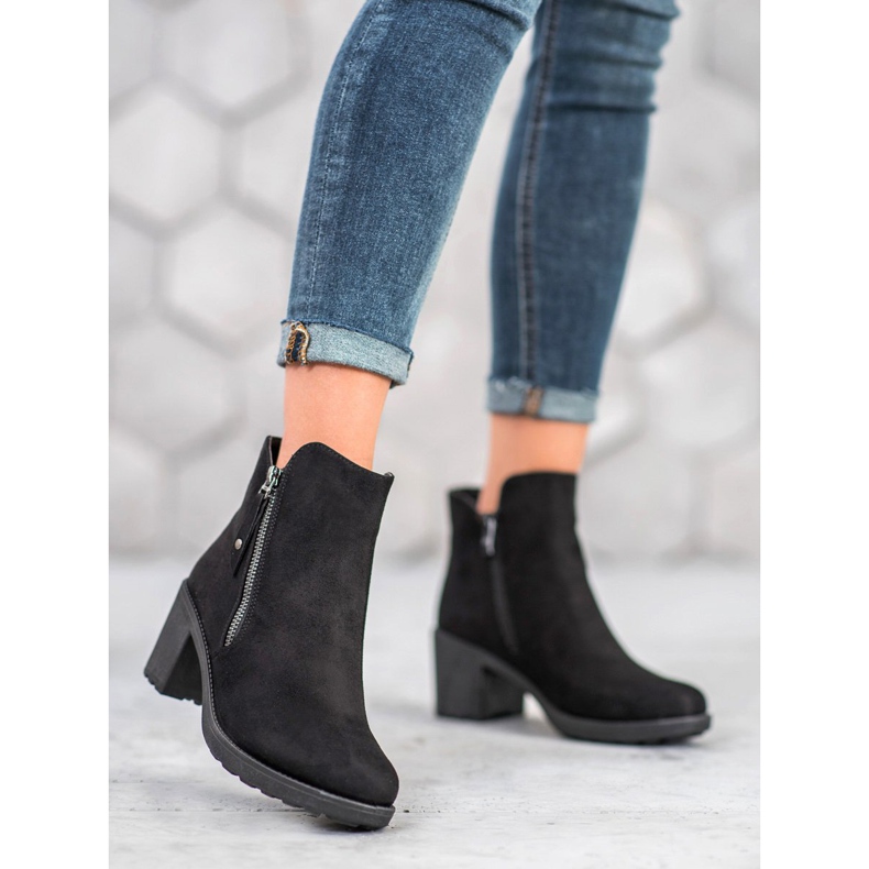 Diamantique Casual boots on a post black 2