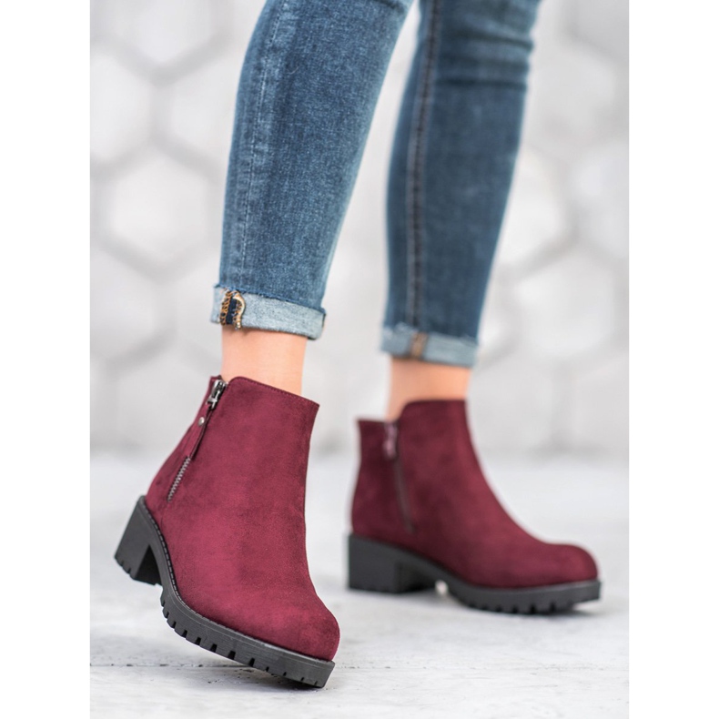Diamantique Burgundy boots with a zipper black 1 Diamantique Burgundy boots with a zipper black 1