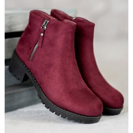 Diamantique Burgundy boots with a zipper black 2 Diamantique Burgundy boots with a zipper black 2