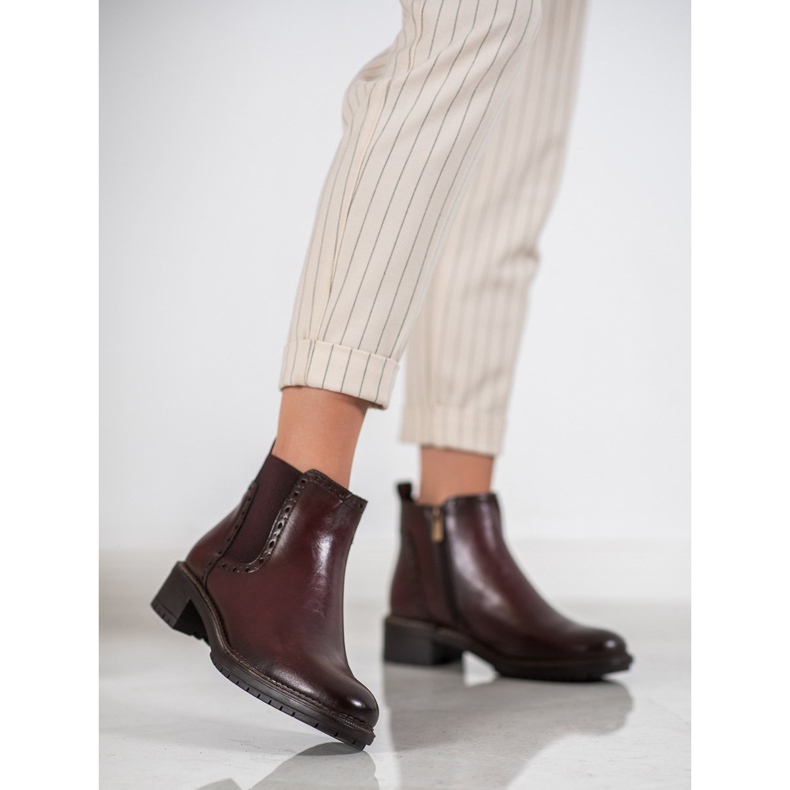 Filippo Maroon boots with eco leather red 2