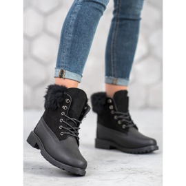 SHELOVET Trappers With Fur black 1