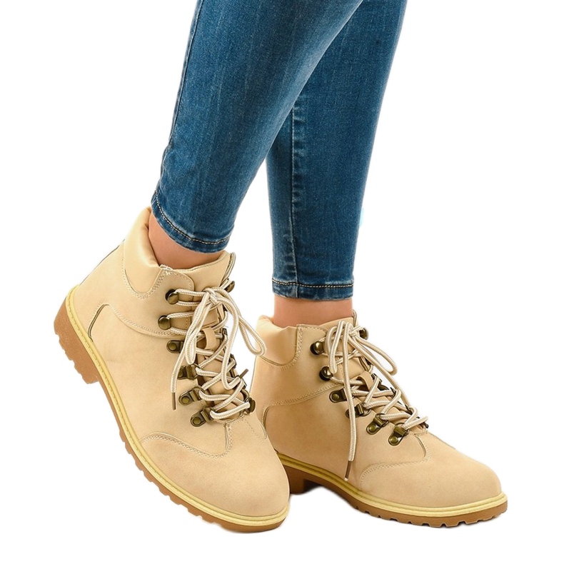 Beige hiking boots without insulation XDS1702 1