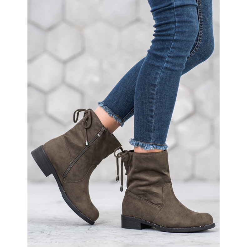 SDS Suede Booties green 2