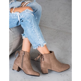 Forever Folie Suede Booties With A Bow brown 1