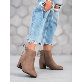 Forever Folie Suede Booties With A Bow brown 2