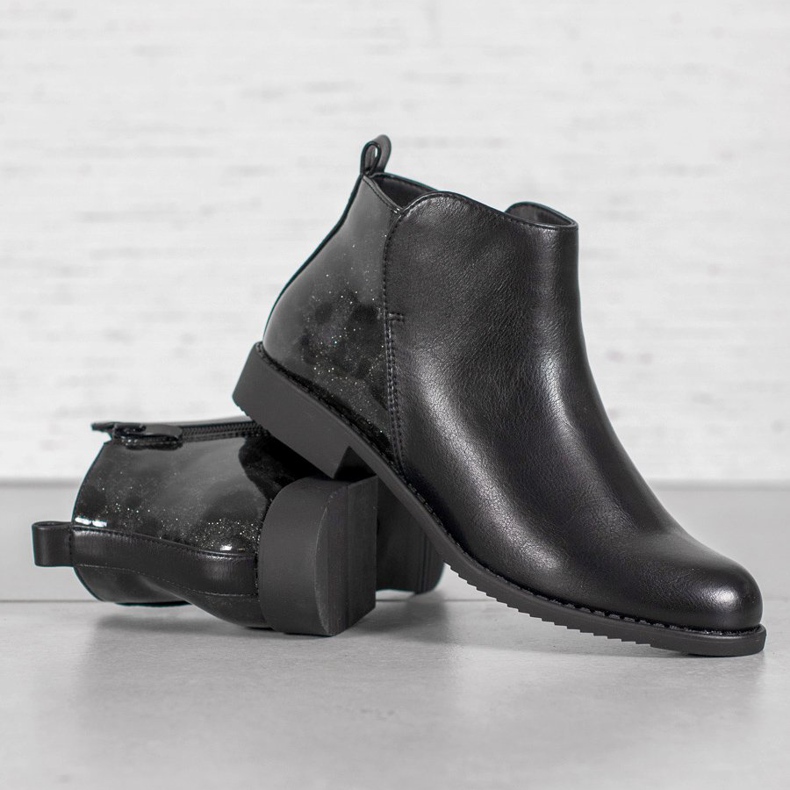 J. Star Flat Heel Boots black 1