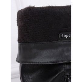 Black women's flat boots 1084-PG Black 2