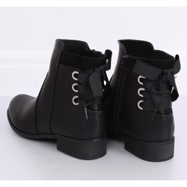 Black women's flat black boots 1184-PA Black 2