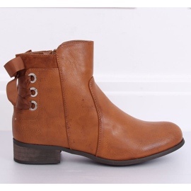 Flat women's boots camel 1184-PA Camel brown 1