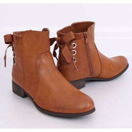 Flat women's boots camel 1184-PA Camel brown 2