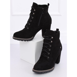 Black high-heeled lace-up boots 7081 Black 1 Black high-heeled lace-up boots 7081 Black 1