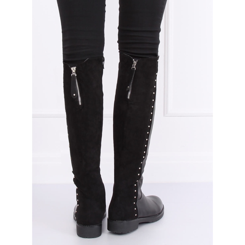 Riding boots thickly insulated black G3369A Black 2